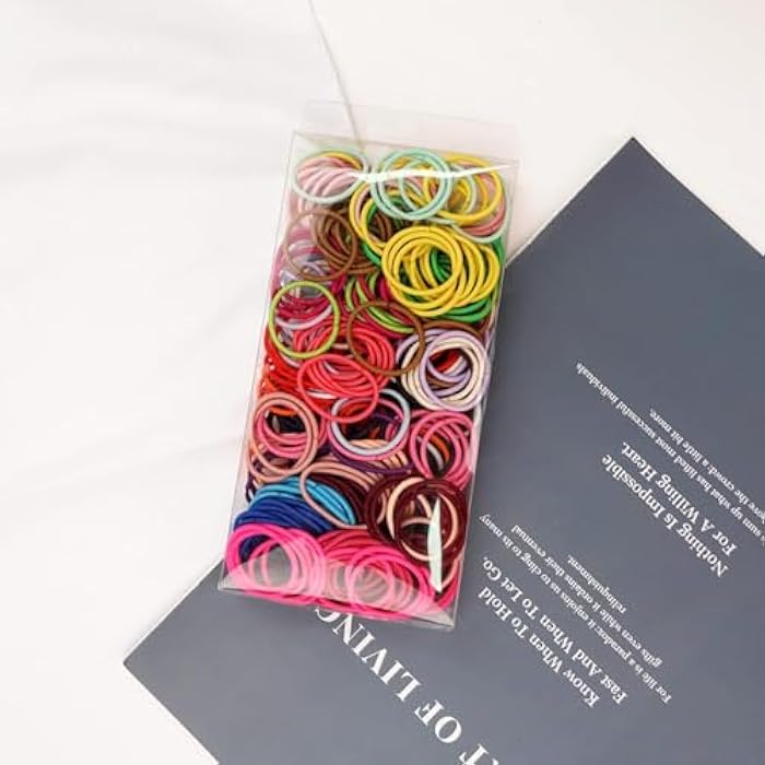 ZOZY Baby Hair Ties Small Multicolor Elastic Ponytail Holders for Toddler Girls, Thin Hair Accessories - Image 3
